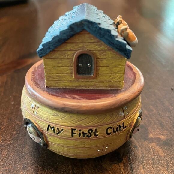 ⭐️ Noah's Ark Hand Painted Keepsake Box Set with My First Tooth My First Curl - Picture 4 of 9